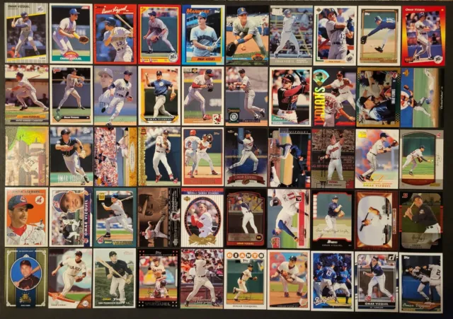 Lot of 50 Different OMAR VIZQUEL Baseball Cards 11xGG 1989-2016 BB2302
