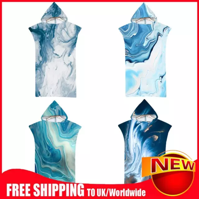 Hooded Cloak Beach Towel Printed Swimming Bath Towel Microfiber Bathing Towels