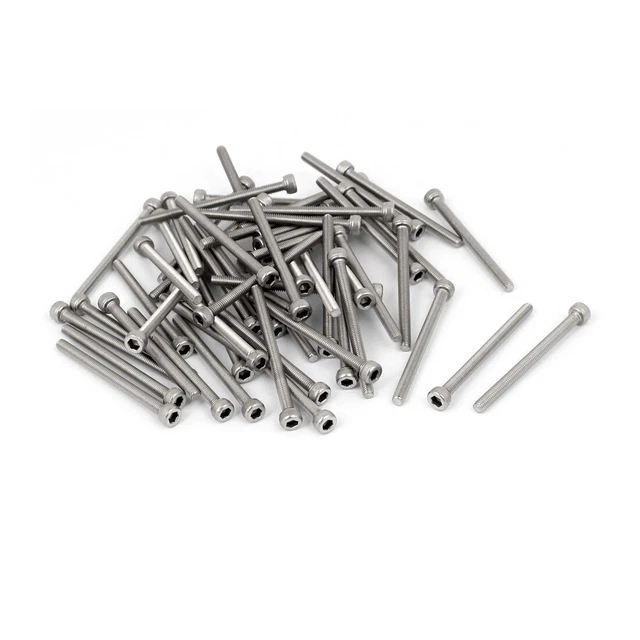 55pcs M3x40mm Thread 304 Stainless Steel Hex Socket Head Cap Screw Bolt DIN912