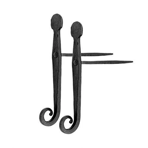 Black Shutter Dog Rat Tail Hand Forged Iron Rustproof Finish Renovators Suppl...