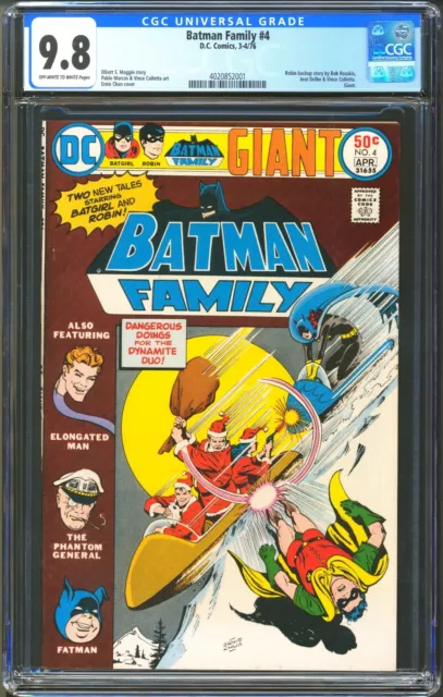 Batman Family #4 - Cgc 9.8 - Ow/Wp - Nm/Mt - Dc Giant - Santa Claus - Christmas
