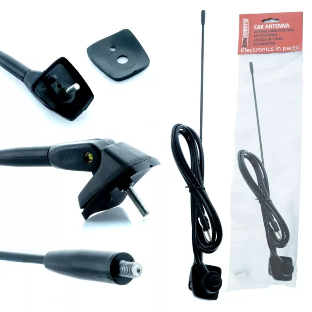 Auto Radio Antenne 41cm mit Kabel 2,2m DIN Universal Stabantenne Dachantenne