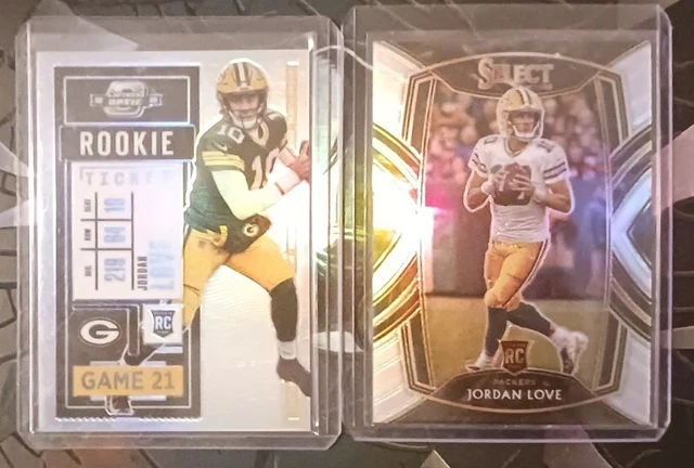 2020 Panini Jordan Love Select Club Level, Contenders Optic Silver Prizm Rookie