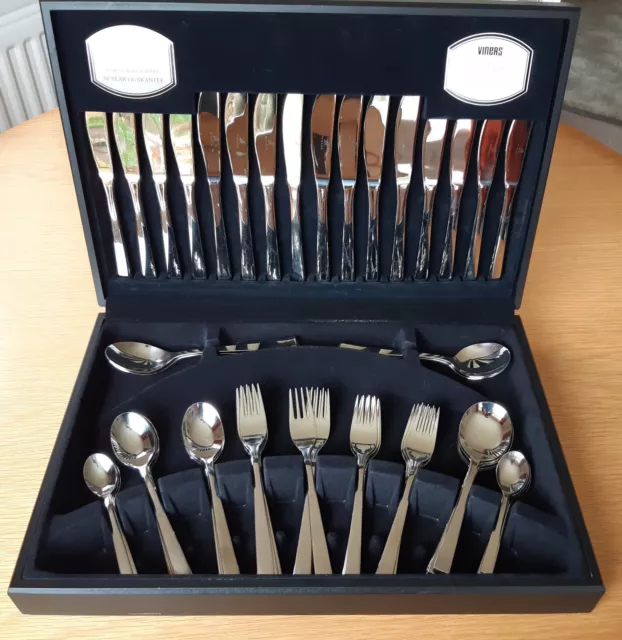 Viners  58 Piece Silver Plate Canteen Cutlery Set Boxed
