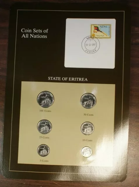 Coin Sets of All Nations State of Eritrea UNC 6 Coins BU