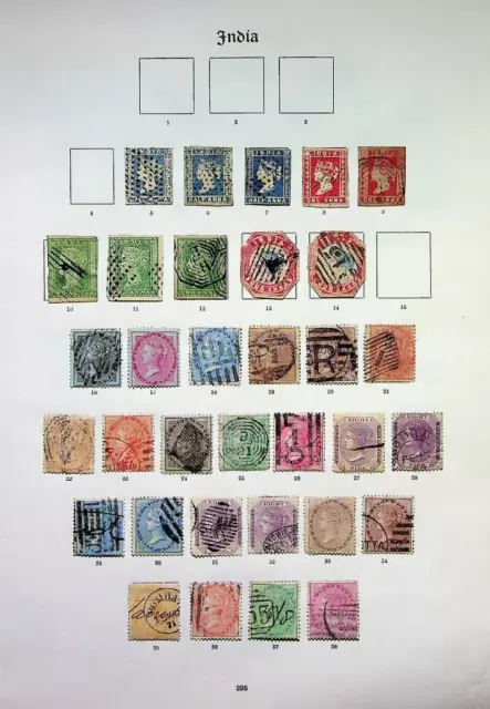 INDIA: Queen Victoria Examples - Ex-Old Time Collection - Album Page (68089)