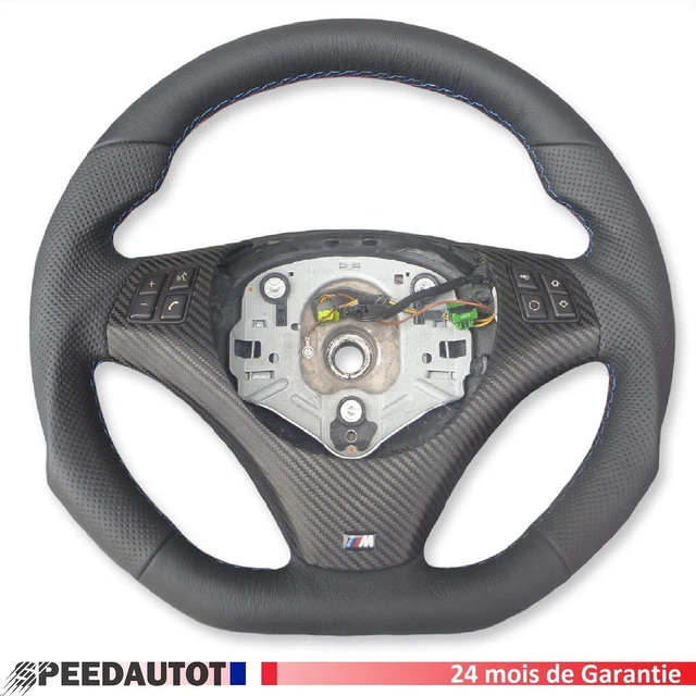 Volant BMW M-POWER Rouge Pour E90, E91, E93 - Reconditionné Multifonction