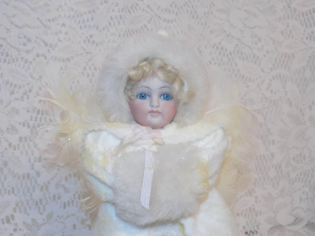 Vintage Artist Doll Bisque Christmas Angel Candy Container German