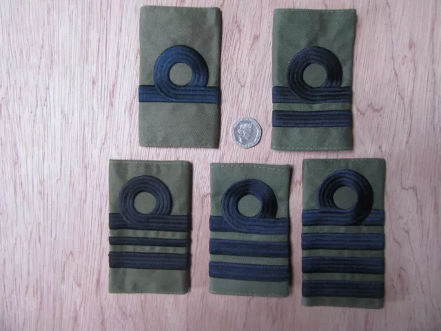 Royal Navy Rank Slides [pair] for MTP Clothing, Officer ranks. New & unused.