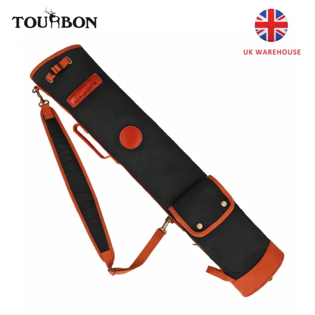 TOURBON Golf Club Carry Bag Travel Sunday Case Foldable Lightweight for Gift UK