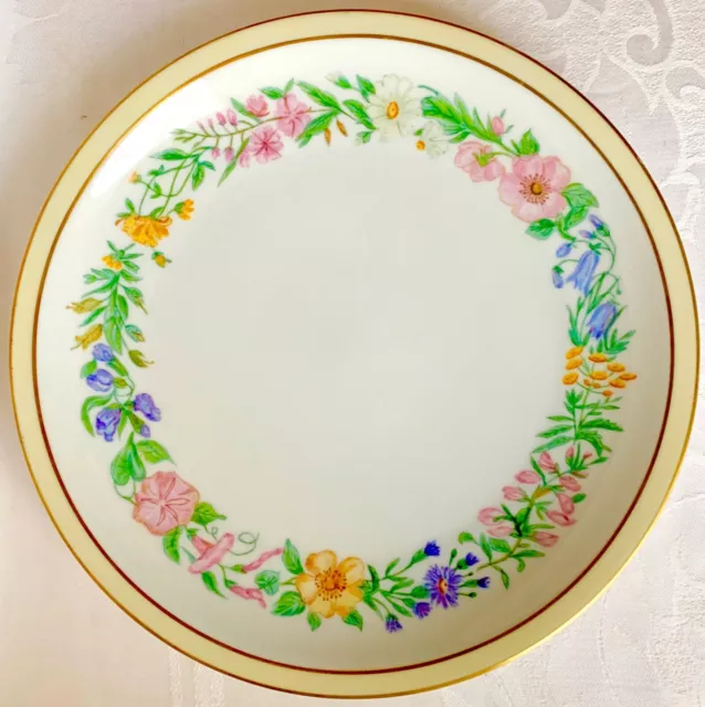 Wonderful Hutschenreuther Arzberg Germany Yellow Cabinet Plate, Spring Flowers