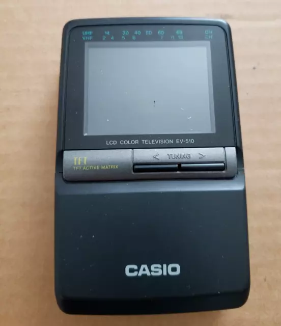 VINTAGE Casio TV EV-510B Portable Personal Super Crystal Vision 2.5" TFT Color