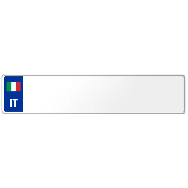 Italy Flag Euro European License Plate Number Plate Custom Embossed Alu