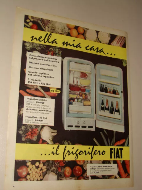 Fiat Frigorifero Elettrodomestici=Anni '50=Pubblicita=Advertising=Werbung=572