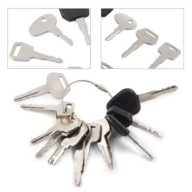 12PCS Forklift Keys Ignition Key Set For JCB For Volvo For Yale For Caterpillar