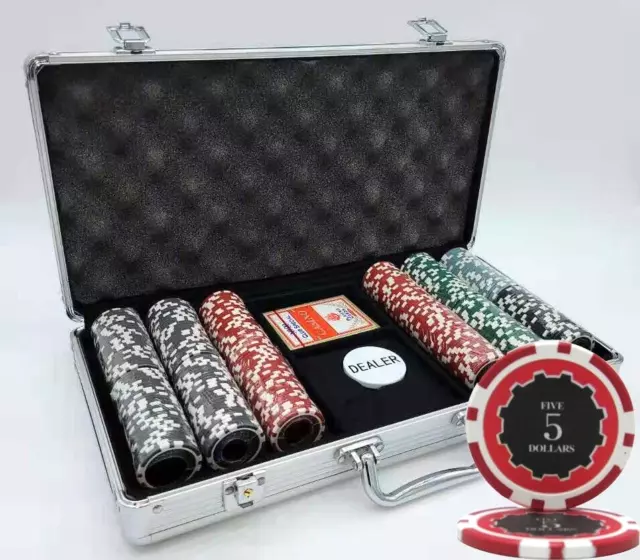 Mrc Poker 300Pcs 14G Eclipse Poker Chips Set With Alum Case