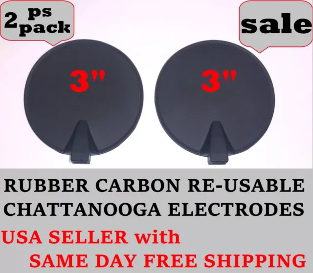 3" RUBBER ELECTRODE CARBON MULTI-USE for CHATTANOOGA VECTRA GENISYS SERIES 2 PS