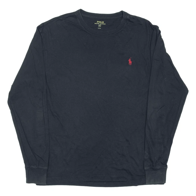 Polo RALPH LAUREN nera manica lunga da uomo S