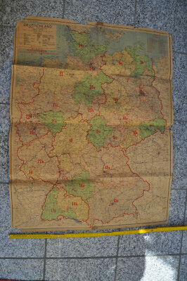 POSTLEITGEBIETE DEUTSCHLAND 1946 - Karte Postleitzahlen Besatzungszonen