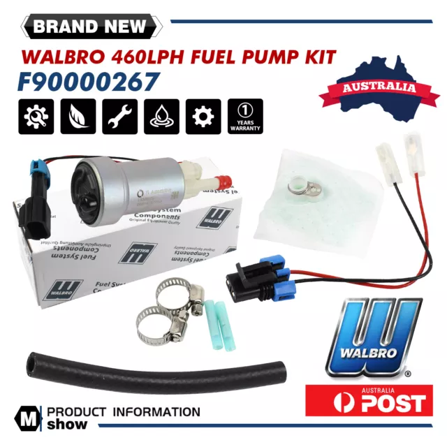 Walbro 460 lph Fuel Pump Kit F90000267 suit E85 also 450 lph EFP-287