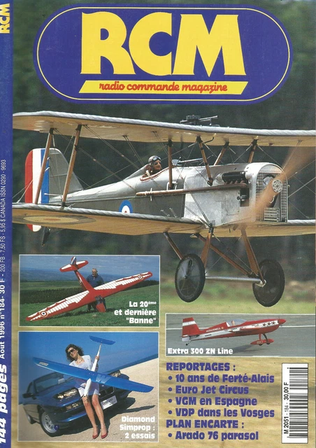 Revue RCM N°198 Plan Encart Aile Volante Bi-Bi Naomi - Occasion - BEG
