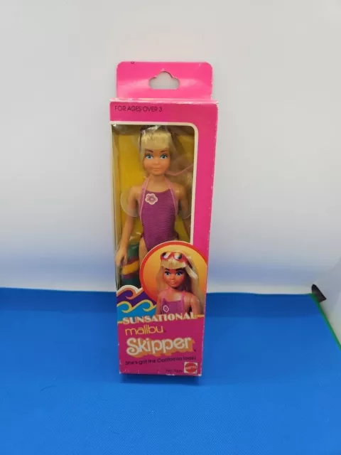 Barbie Sunsational Malibu Skipper Doll Mattel 1981 stock # 1069