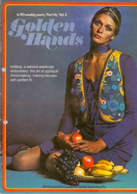 Golden Hands Craft Magazine Part 16 Retro Crochet Knitting Patterns 1970 Vintage