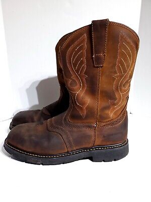 Cody James Composite Safety Square Toe Work Boot Dark Brown Men's Size 12 D