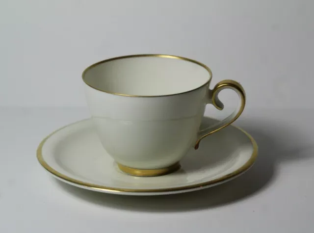 Vintage KA Krautheim Selb Bavaria White Porcelain Gold Gilt Demitasse Cup Saucer