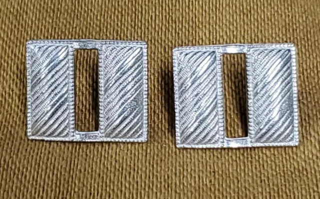 WWI US Army/USMC Officer Captain Bars Faux Bullion shirt size Insignia ,One Pair