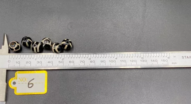 Ancient South East Asia Pyu Period Burma Old Phum Dzi Agate Jewelry Beads Lot 4