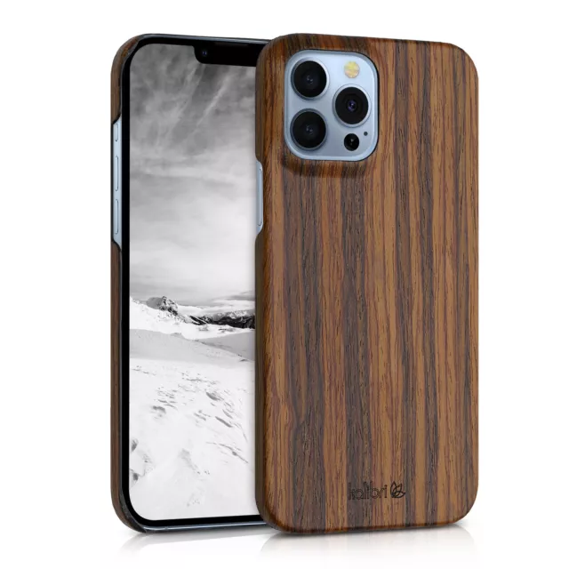 Coque ultra fine en bois véritable pour Apple iPhone 13 Pro Max