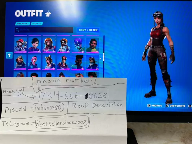 (READ DESCRIPTION) Renegade Raider + 130 Skins