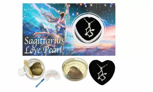 Zodiac Signs Cage Pendant Love Wish Pearl Kit Cultured Pearl Oyster Necklace Kit