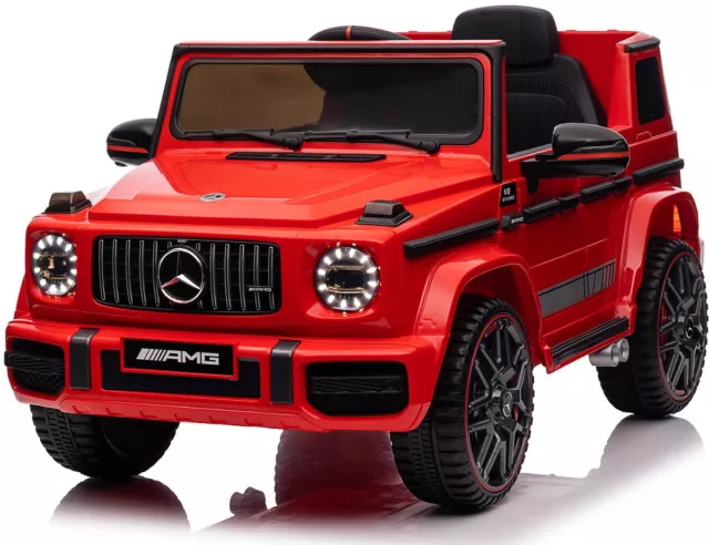 Mercedes G63 AMG, 4 Stoßdämpf, Kinderauto Kinderfahrzeug Kinder Elektroauto Rot