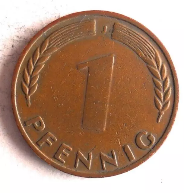 1949 J GERMANY PFENNIG - Excellent Coin - FREE SHIP - Bin #103