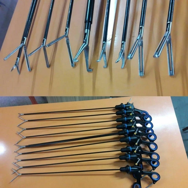 Ensemble de 9 pinces pour laparoscopie NEUF