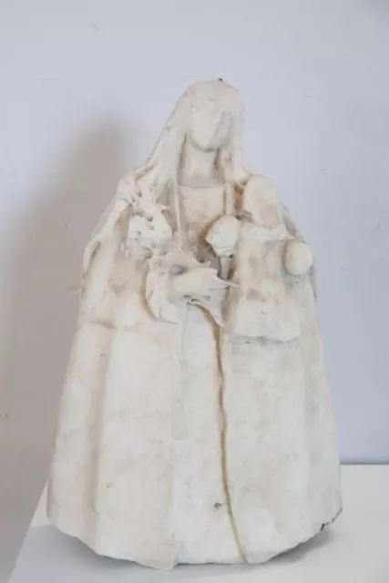 Madonna con bambino scultura antica in marmo bianco metà secolo XVI