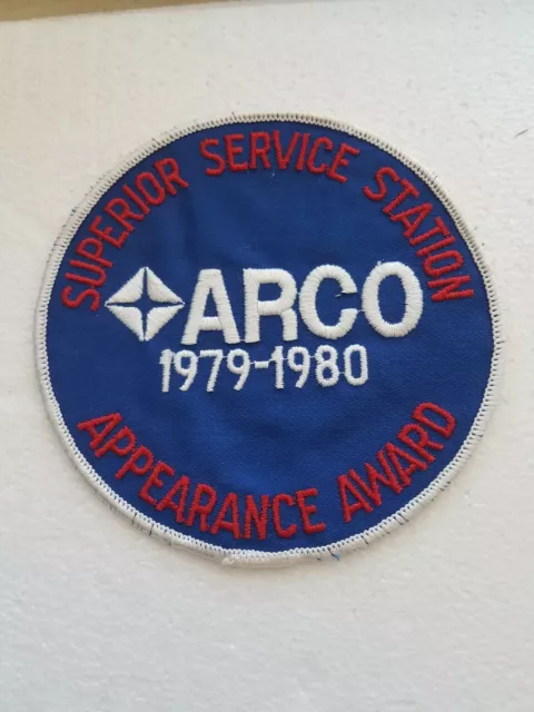 Vintage 1979-1980 ARCO Superior Service Station Appearance Award 5" Round Patch