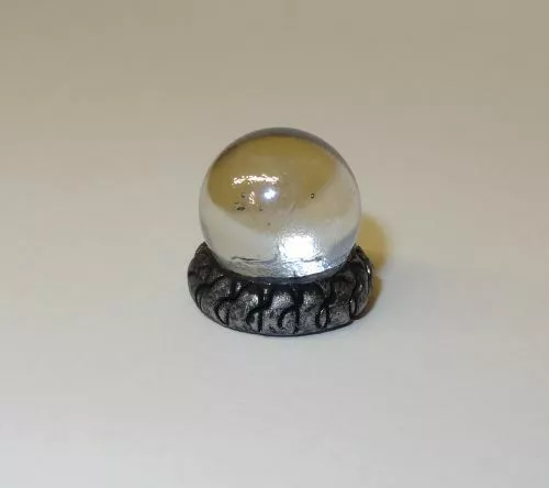 Dollhouse Halloween Magic Crystal Ball with Spooky Black Base 1:12 Miniature