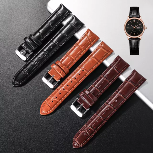 18mm 20mm 22mm Soft Calf Genuine Leather Wrist Watch Band Strap Wristband