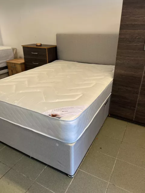 Any Size Of Divan Bed In Grey With Any Firmness Mattress!