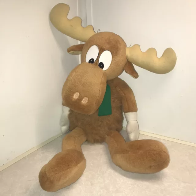 Vintage Bullwinkle Moose Plush Stuffed Animal 1996 Macy’s 24” Green Scarf