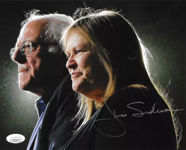 Jane Sanders signed 8x10 photo Bernie Sanders Democrat autographed 2 JSA