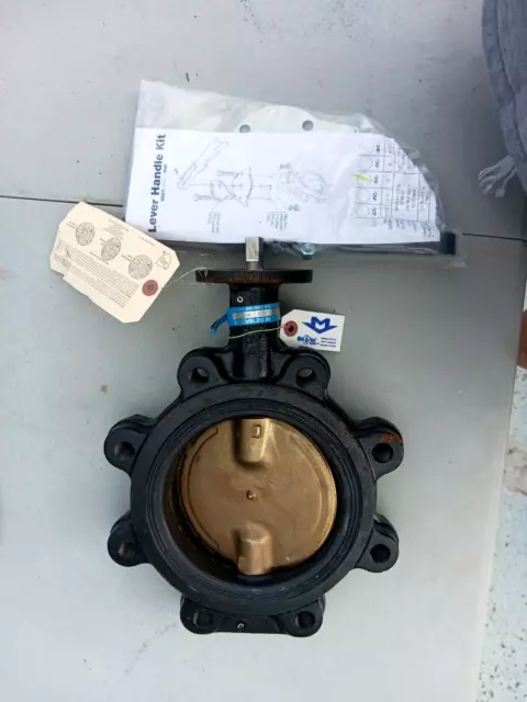 Milwaukee Valve UPML233E 6 Butterfly Valve, Lug, 6 In. Ductile Iron