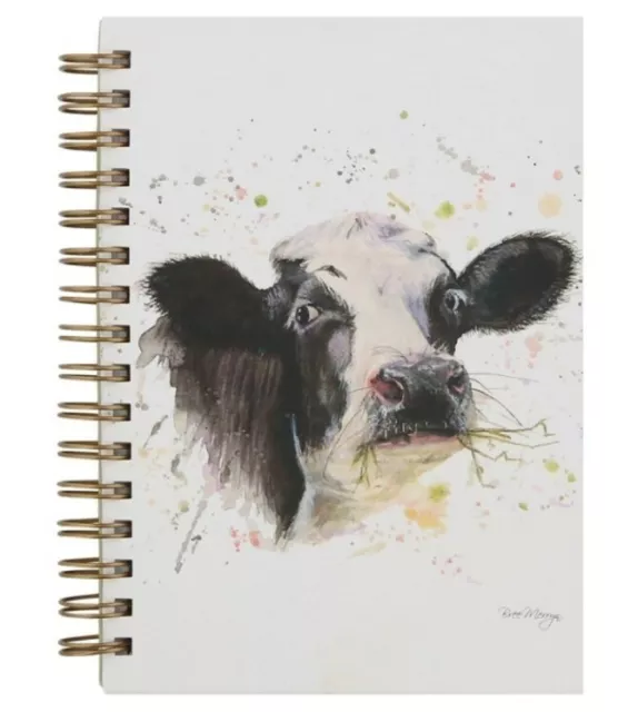 Clover Cow Spiral Bound Notebook A6. By Bree Merryn