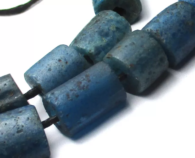 24 Rare Amazing Old Well Worn Mixed Aqua Venetian African Trade Antique Beads