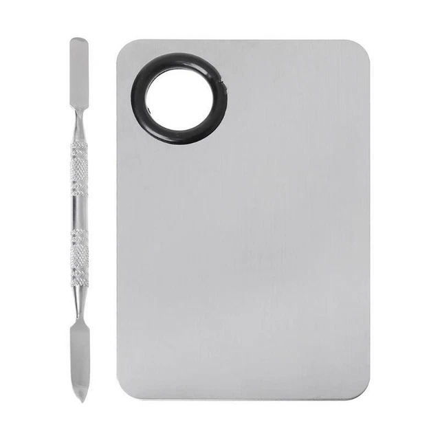 Stainless Steel Paint Palette Tray Mixing Rod Spatula For Nail Art Oil Painting