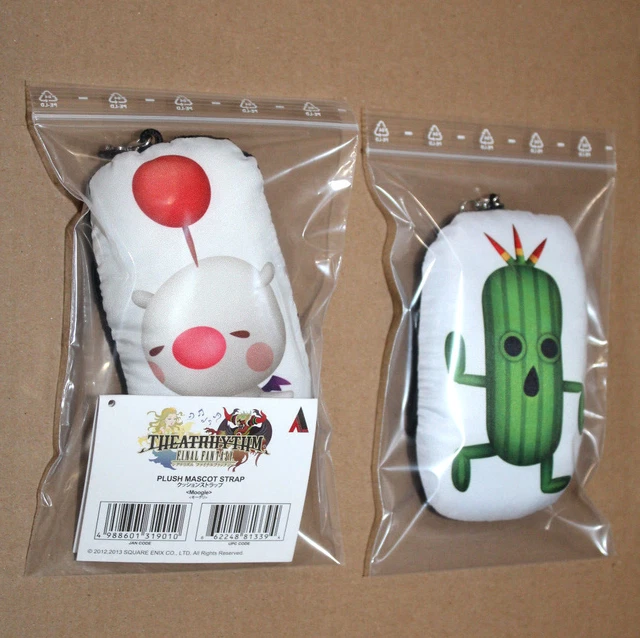 2013 Square Enix Theatrhythm Final Fantasy Plush Mascot Strap Moogle & Cactuar