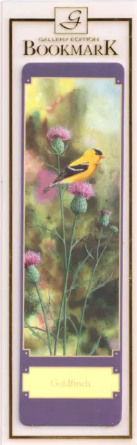 ART Goldfinch Bird Thistle Bookmark Painting Jean Victor Antioch Gallery Edition